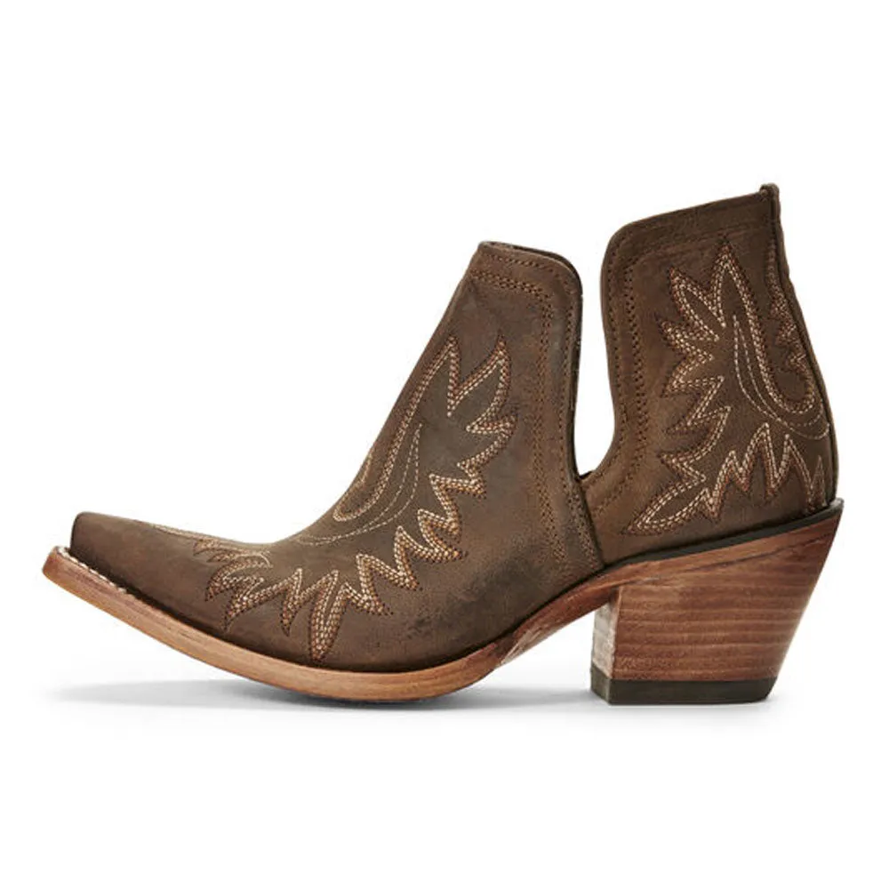 10027282 Ariat Women's Dixon Short Western Boot Weathered Brown
