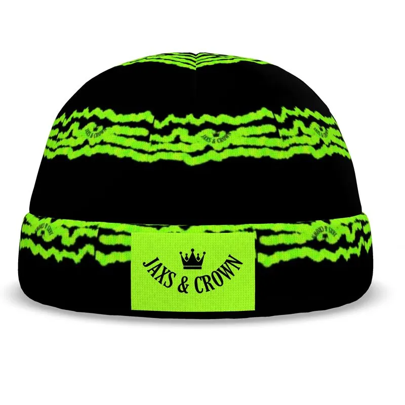#173 Beanie JAXS N CROWN black with green