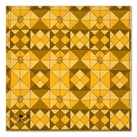 #177 JAXS N CROWN designer POCKET SQUARE gold pattern