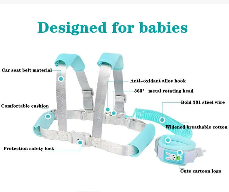 2 in 1: Toddler harness   Anti-slip wrist strap