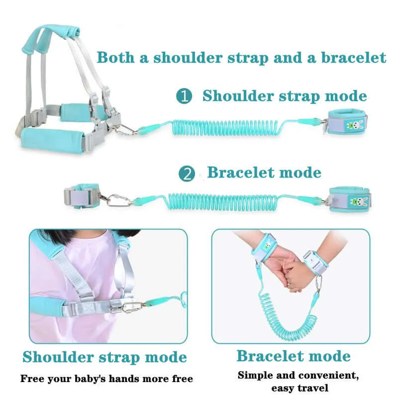 2 in 1: Toddler harness   Anti-slip wrist strap