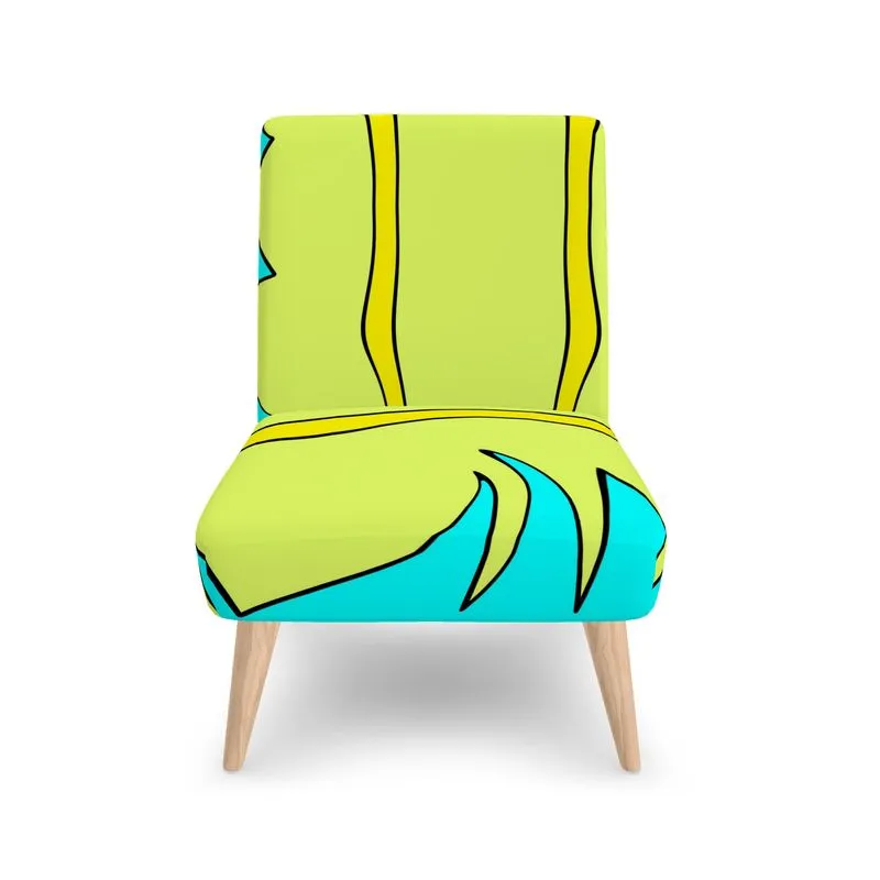 #428 cocknload modern chair lime/teal/yello print