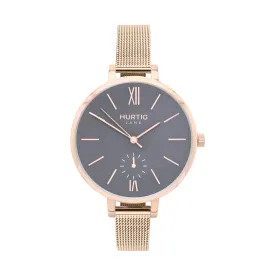 Amalfi Petite Stainless Steel Watch Rose Gold, Grey & Rose Gold