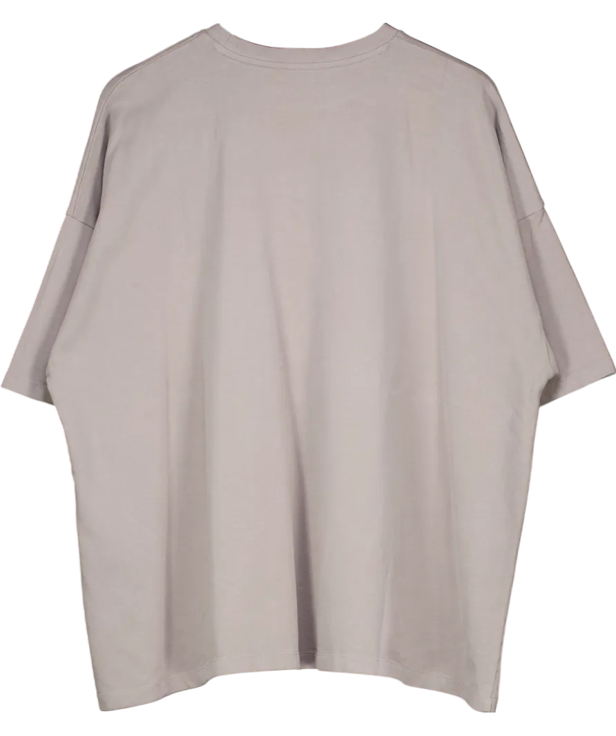 Ambela Grey Oversized Soft Cotton T-shirt UK XL