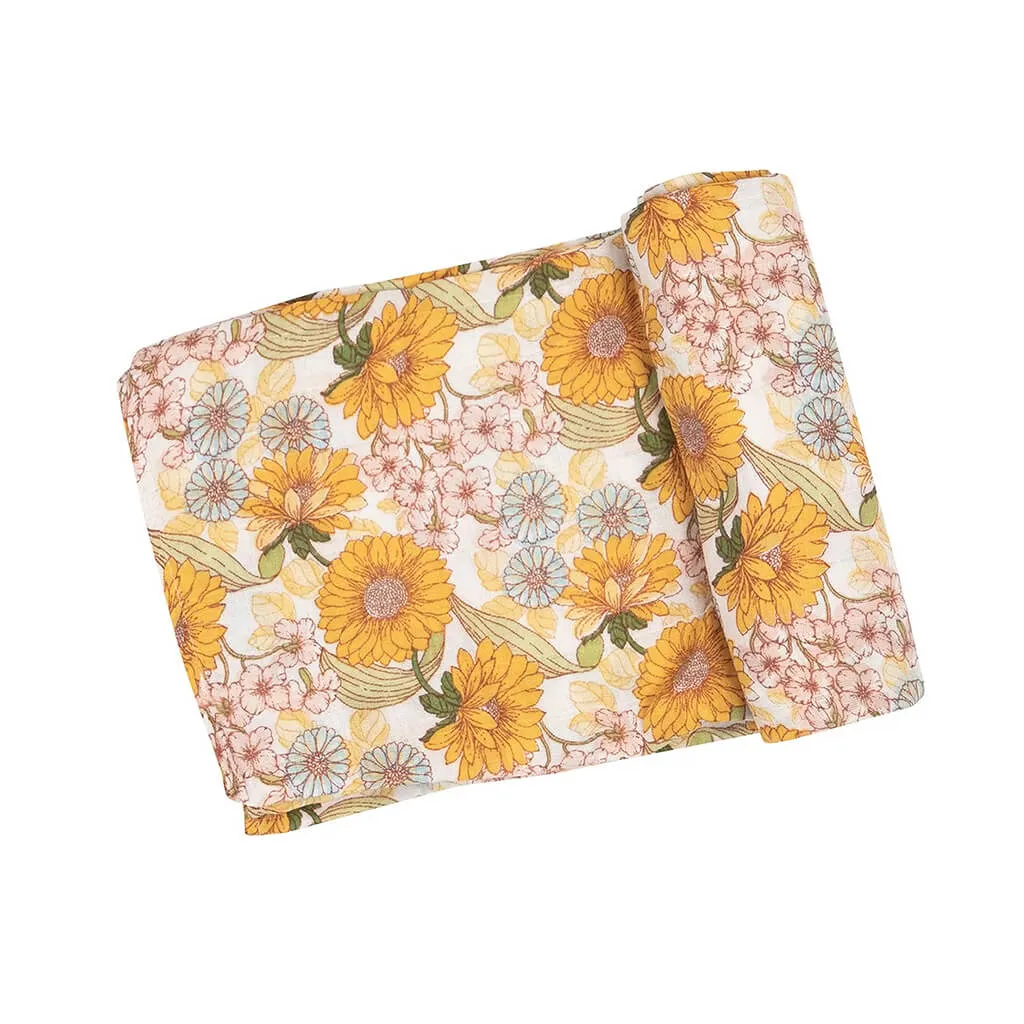 Angel Dear Muslin Single Swaddle Blanket Sunflower Child