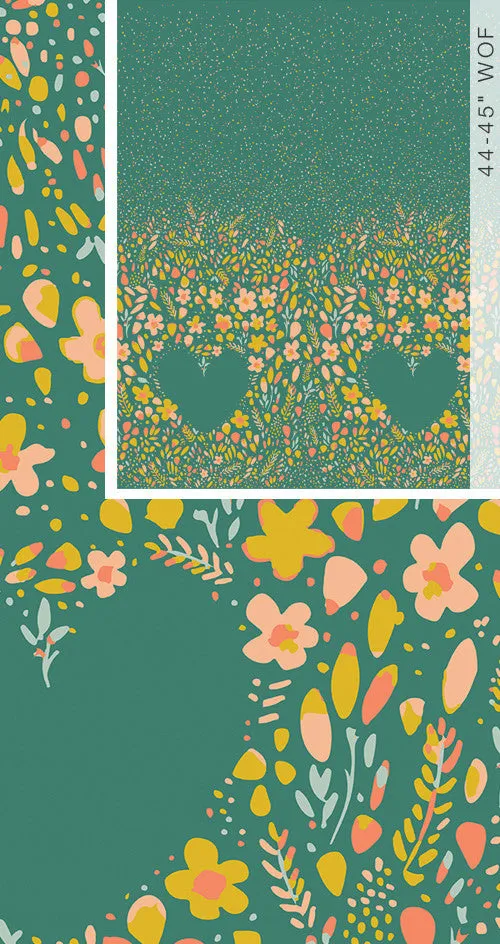 Art Gallery - Garden Dreamer Love Garden Vibrant BORDER PRINT.Priced per 25cm