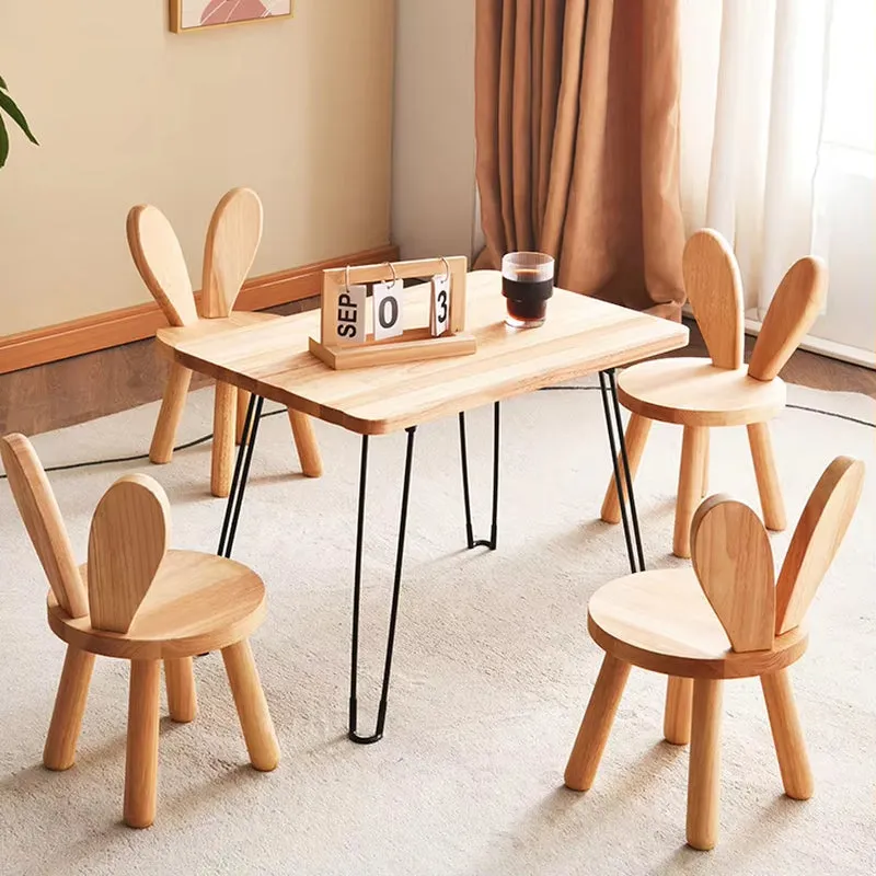 Assemblable Children'S Room Decoration Animal Shaped Creative Cartoon Kid Wooden Chairs