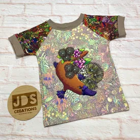 Aussie Animal short sleeve tee - Size Med (3-6y) - Platypus