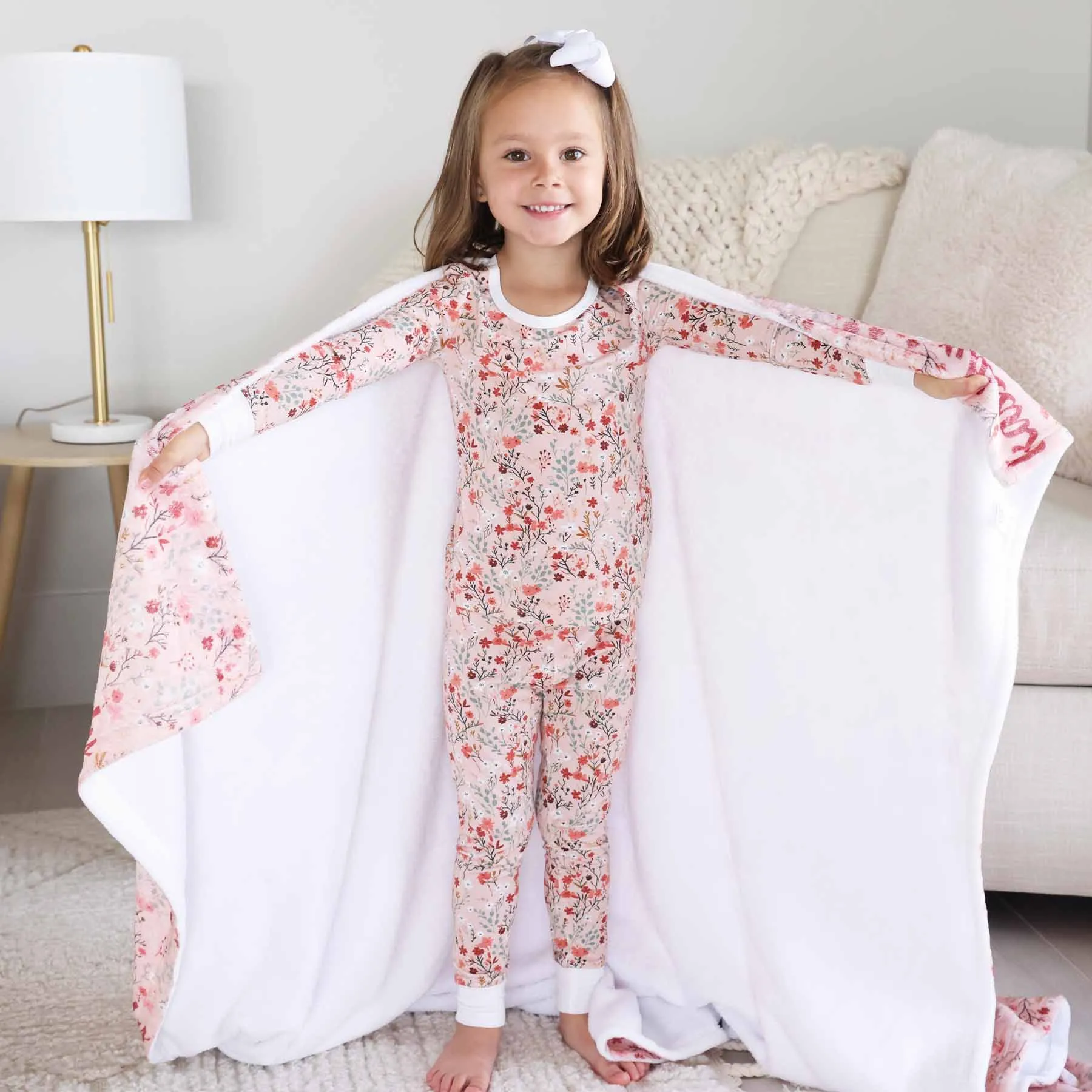 Autumn Blooms Personalized Kids Blanket