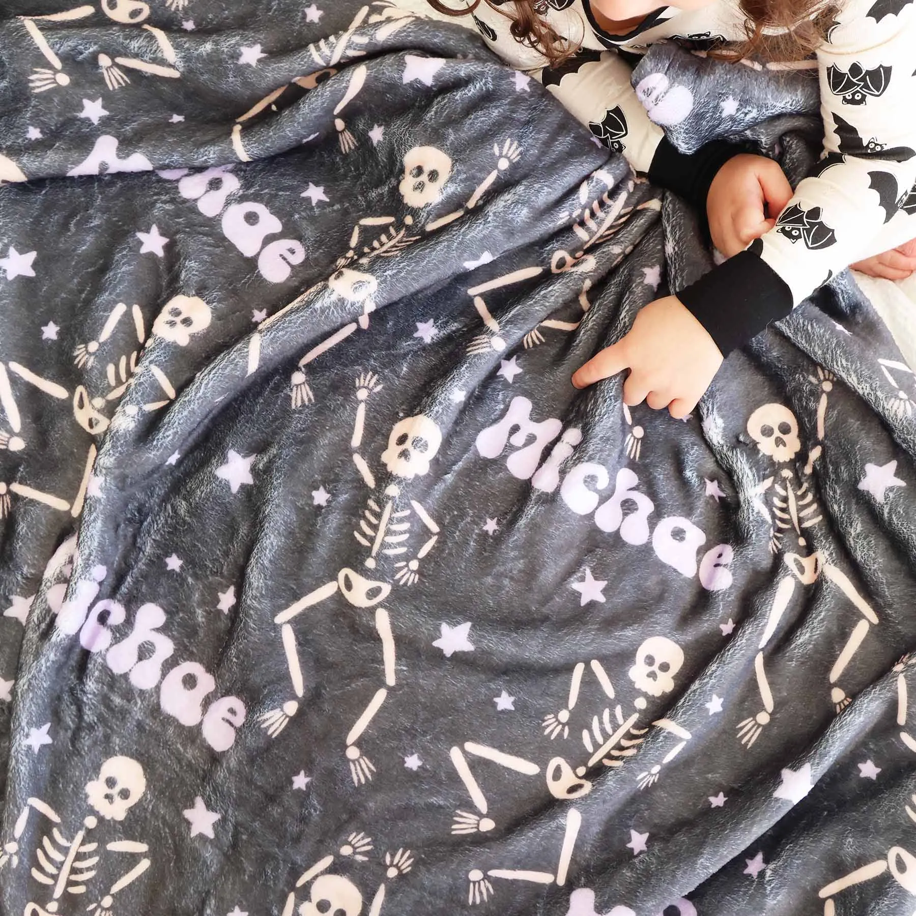 Baddie Bones Personalized Kids Blanket