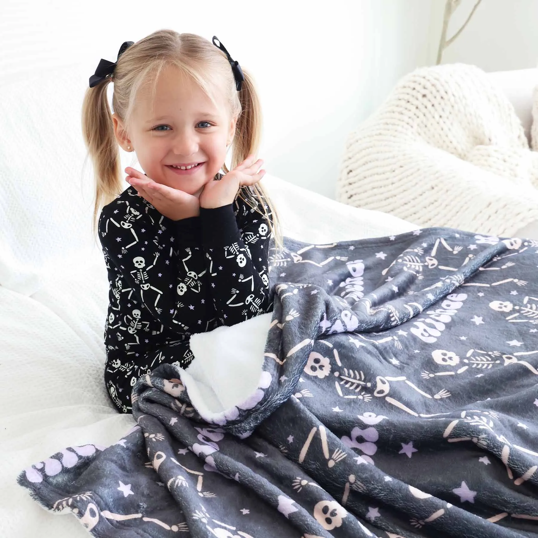 Baddie Bones Personalized Kids Blanket