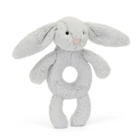 Bashful Silver Bunny Jellycat Rattle