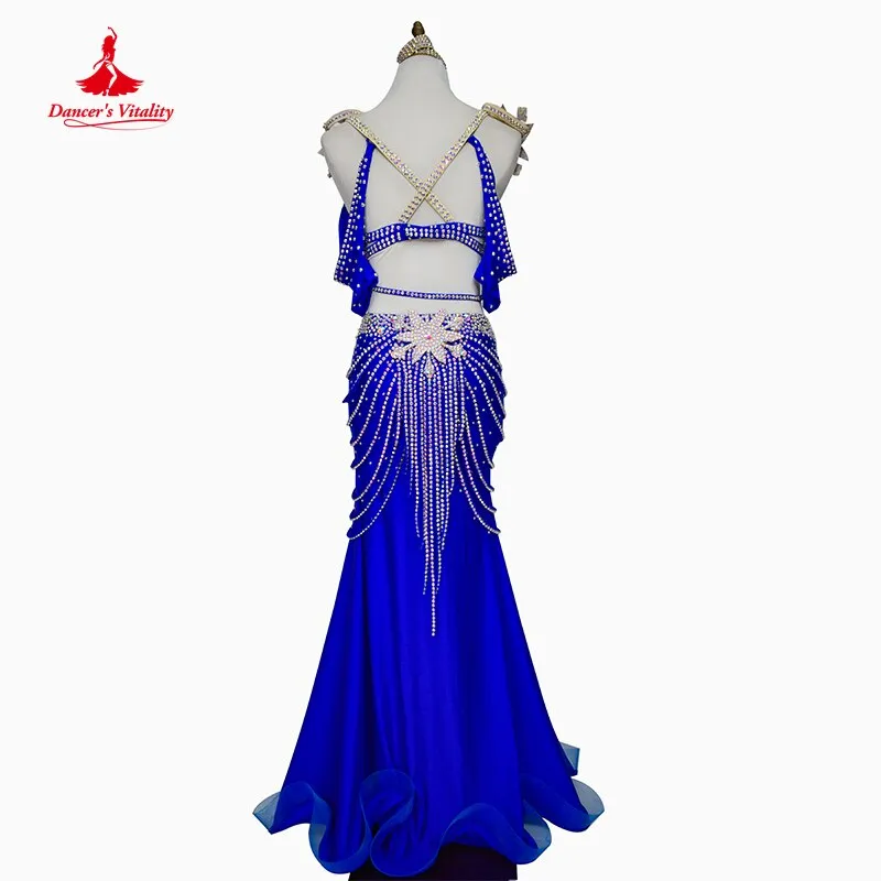 Belly Dance Competition Costume Suit Cstuomzied Adult Child Bra skirt arm Accessories 4pcs for Women Oriental Belly Dance Wear