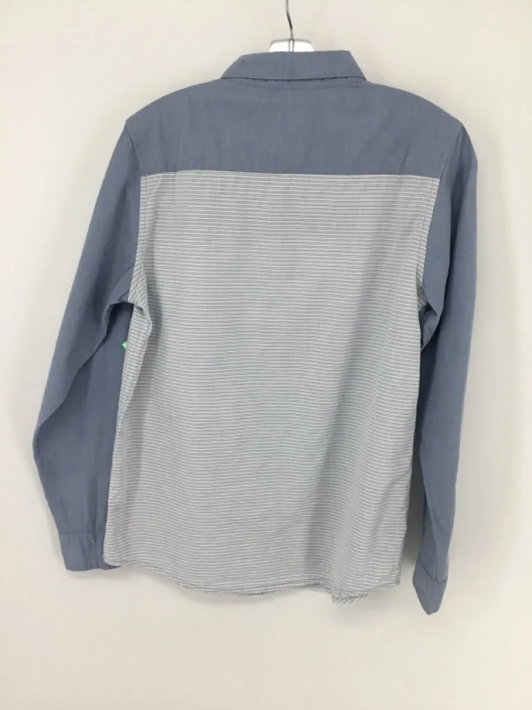 Benetton Child Size 10 Blue Stripe Shirt - boys