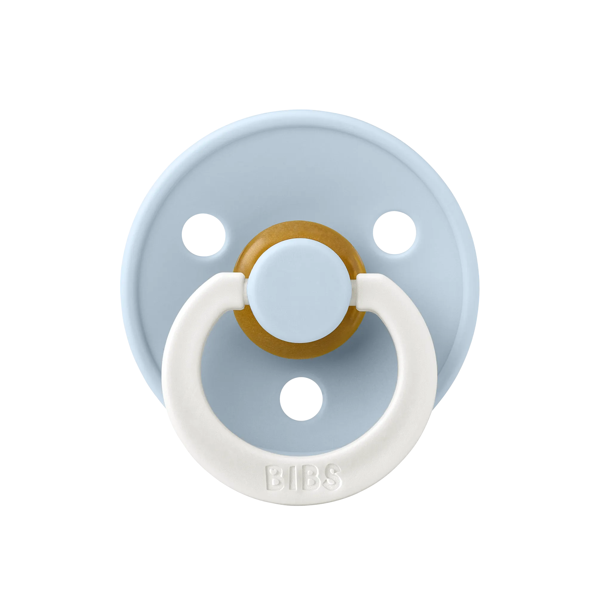 BIBS Colour GLOW Pacifier 2 Pack - Iron/Baby Blue