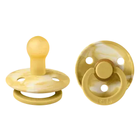 BIBS Colour Pacifier 2 Pack - Tie Dye | Mustard/Ivory