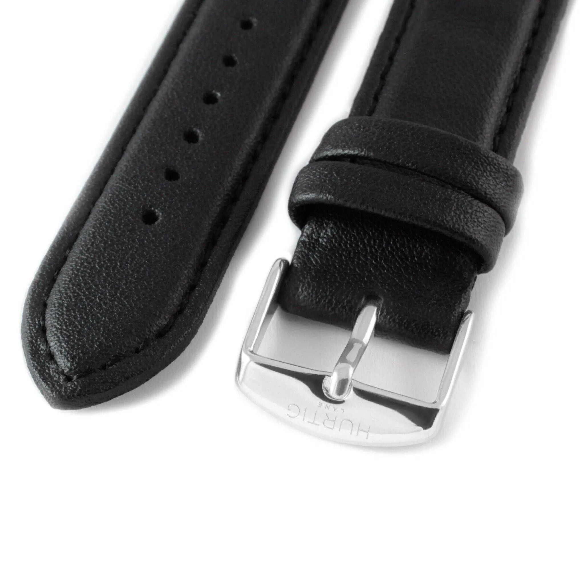 Black and Silver Vegan Leather Strap