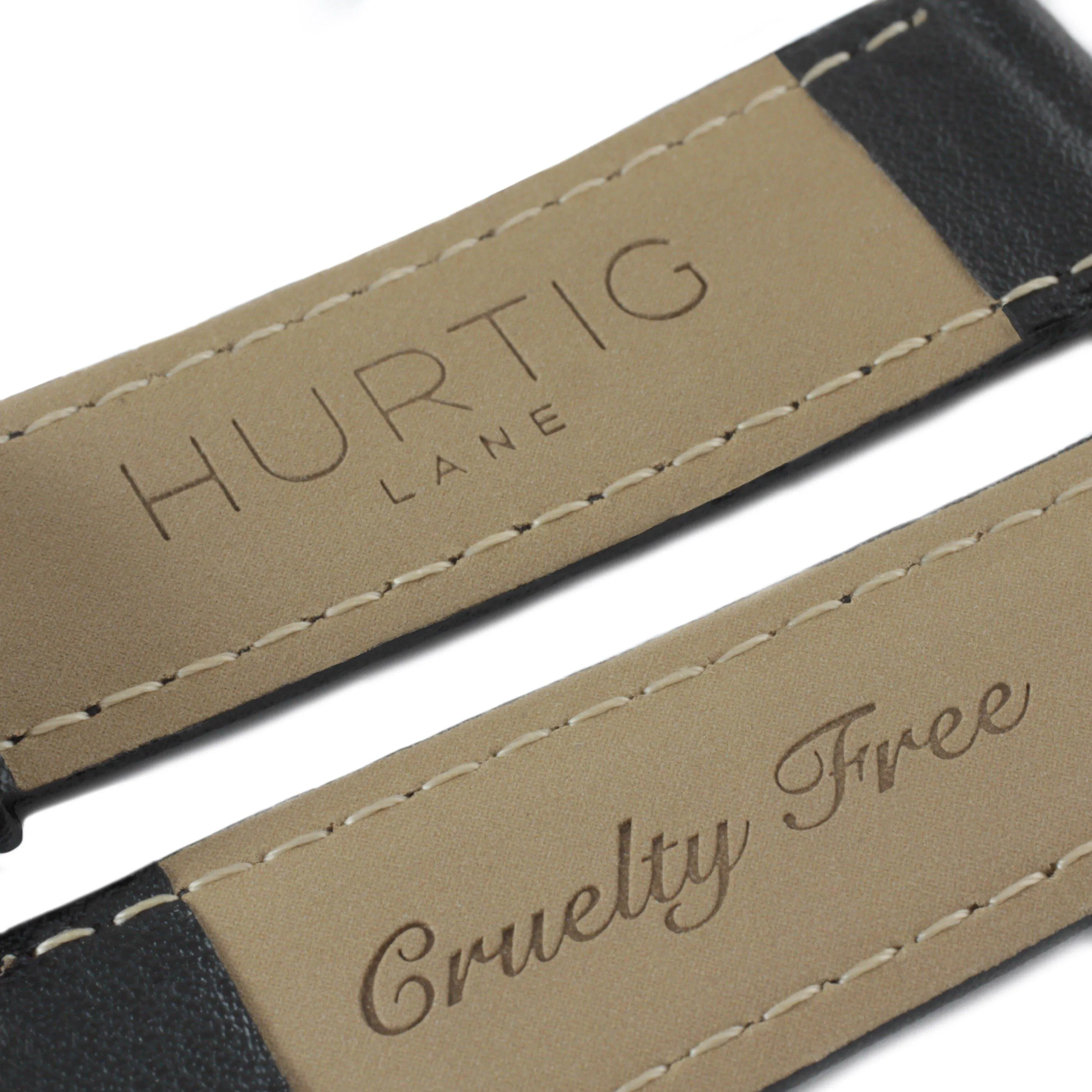 Black and Silver Vegan Leather Strap