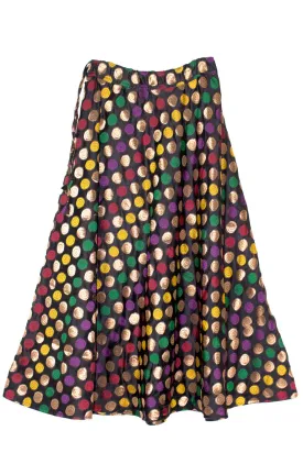 Black Banarasi Lehenga Skirt with Multi Color Design