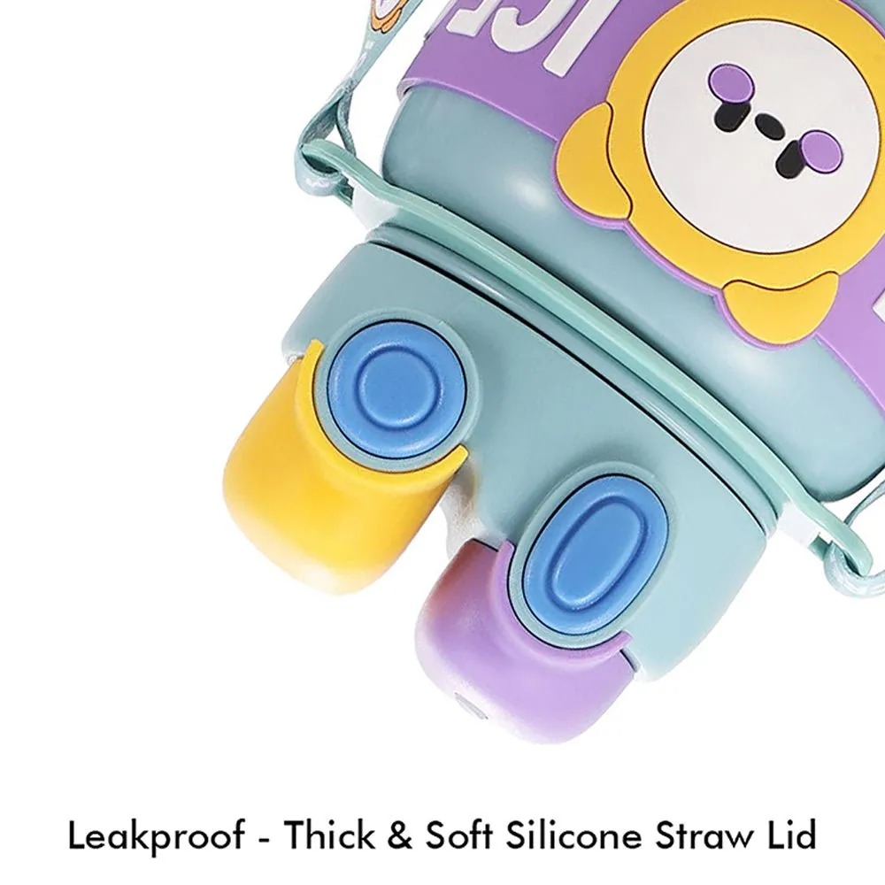 Blue 2 way Lid Style Icecream Theme Kids Water Bottle, 850ml