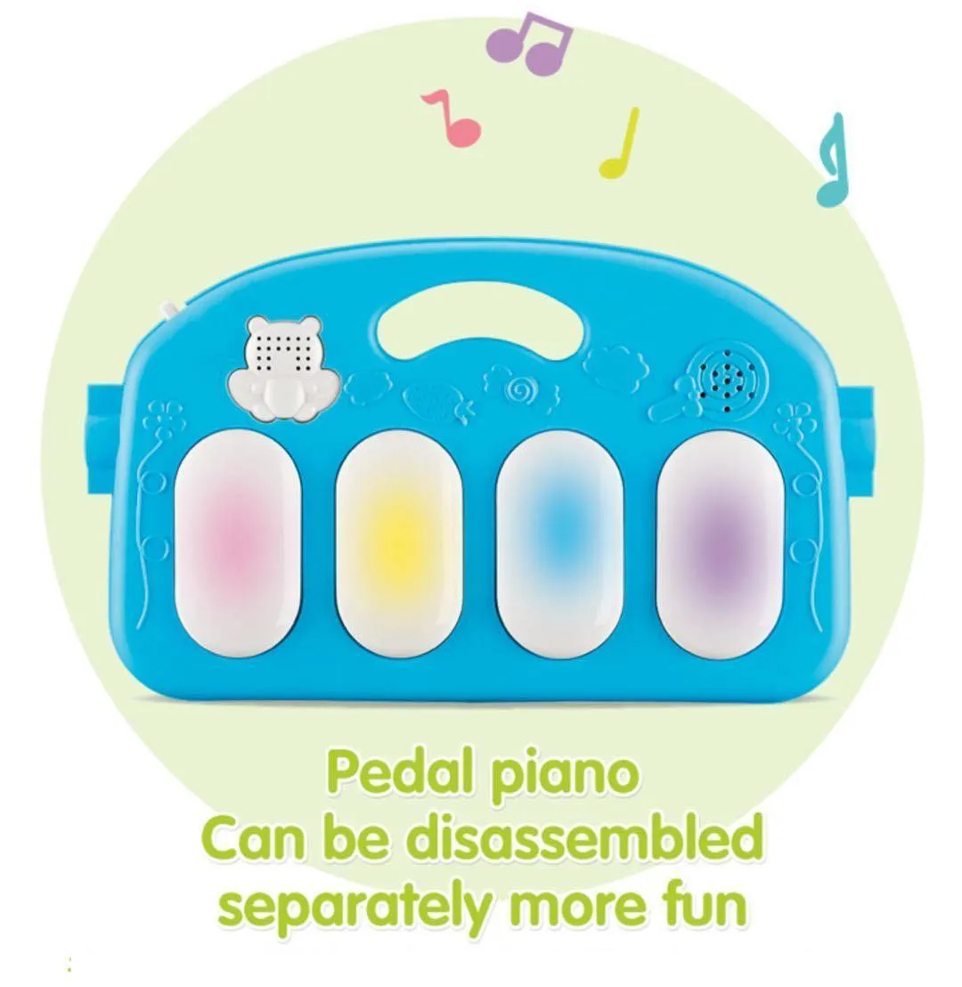 Blue Play Mat - Musical Animal Beach Party for Little Maestro