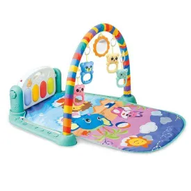 Blue Play Mat - Musical Animal Beach Party for Little Maestro