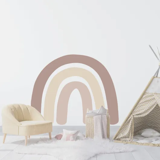 Boho Jumbo Rainbow Fabric Decal - Simple