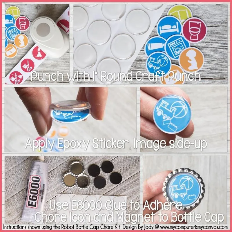 Bottle Cap Job Chart {Unicorn} PRINTABLE