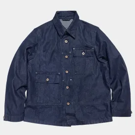 BZEN M.3155 RP-44 REGULAR FIT 4 POCKET INDIGO DENIM JACKET-12oz-E0 INDIGO