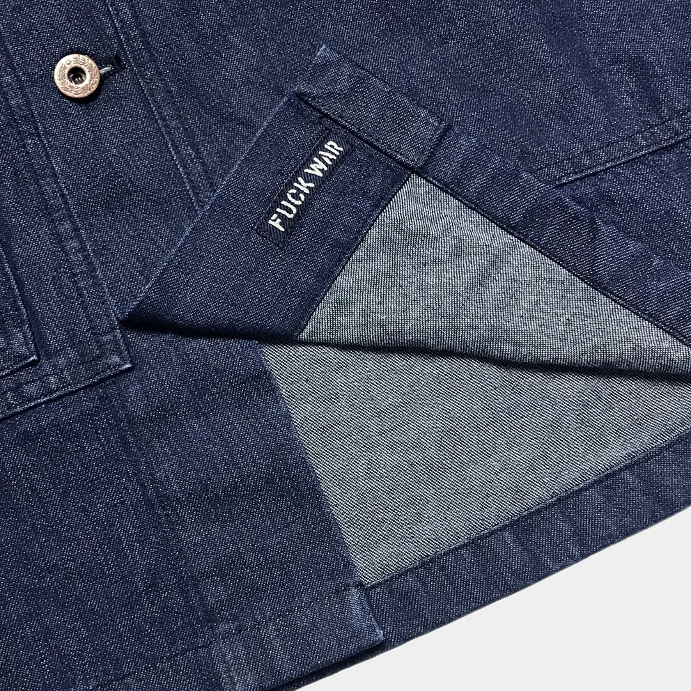 BZEN M.3155 RP-44 REGULAR FIT 4 POCKET INDIGO DENIM JACKET-12oz-E0 INDIGO