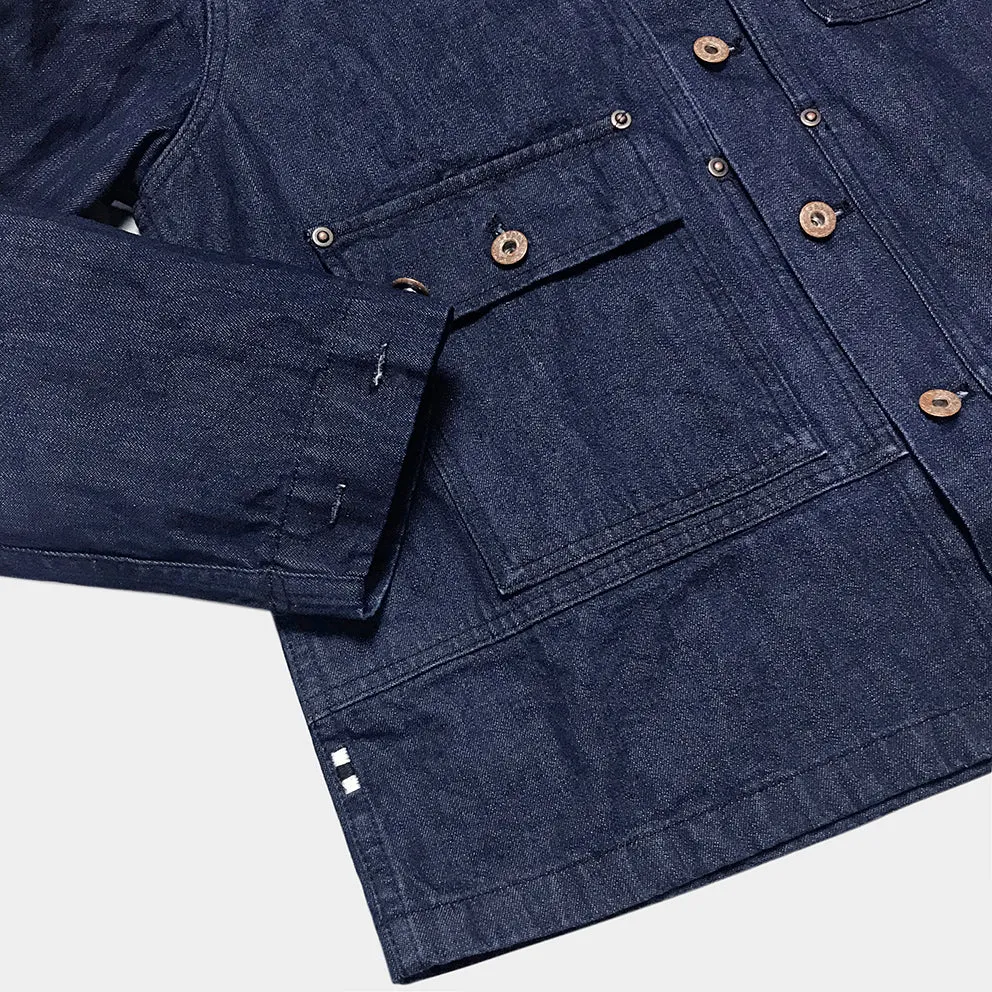 BZEN M.3155 RP-44 REGULAR FIT 4 POCKET INDIGO DENIM JACKET-12oz-E0 INDIGO