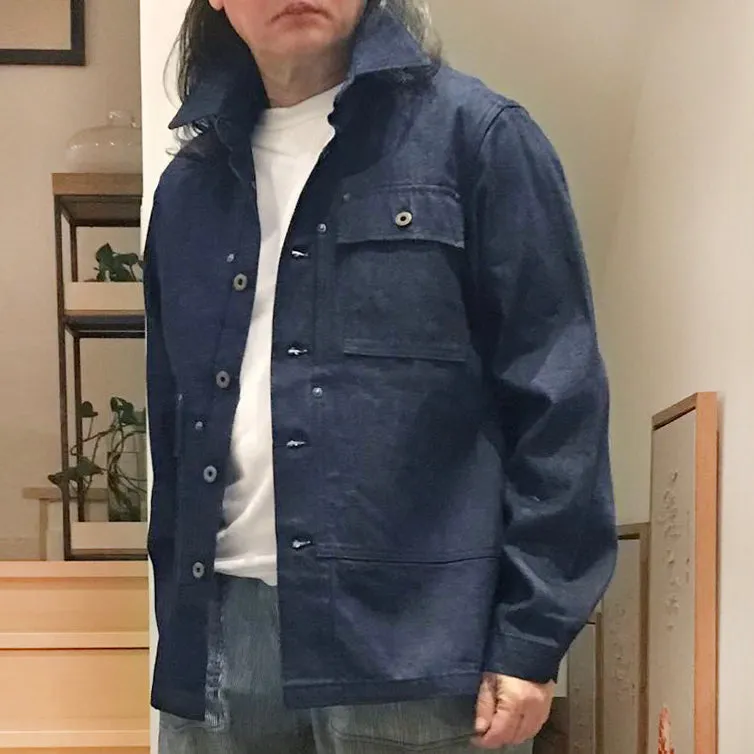 BZEN M.3155 RP-44 REGULAR FIT 4 POCKET INDIGO DENIM JACKET-12oz-E0 INDIGO