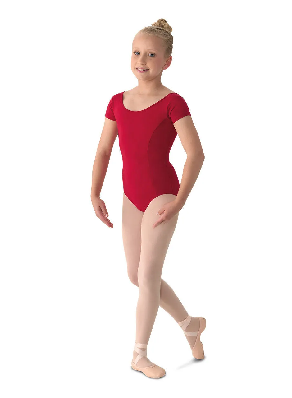 Child Cap Sleeve Leotard M515CD - Blackberry, Periwinkle, Garnet Red