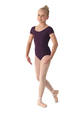 Child Cap Sleeve Leotard M515CD - Blackberry, Periwinkle, Garnet Red