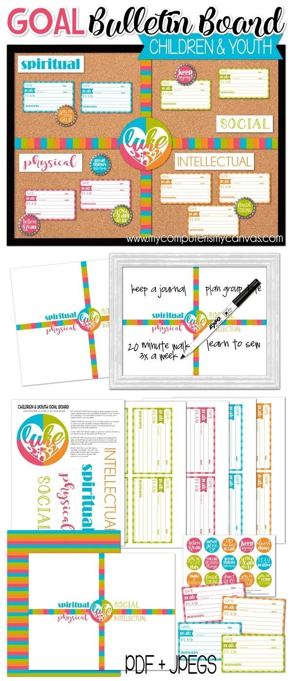 Children & Youth {LUKE 2:52} GOAL Board PRINTABLE