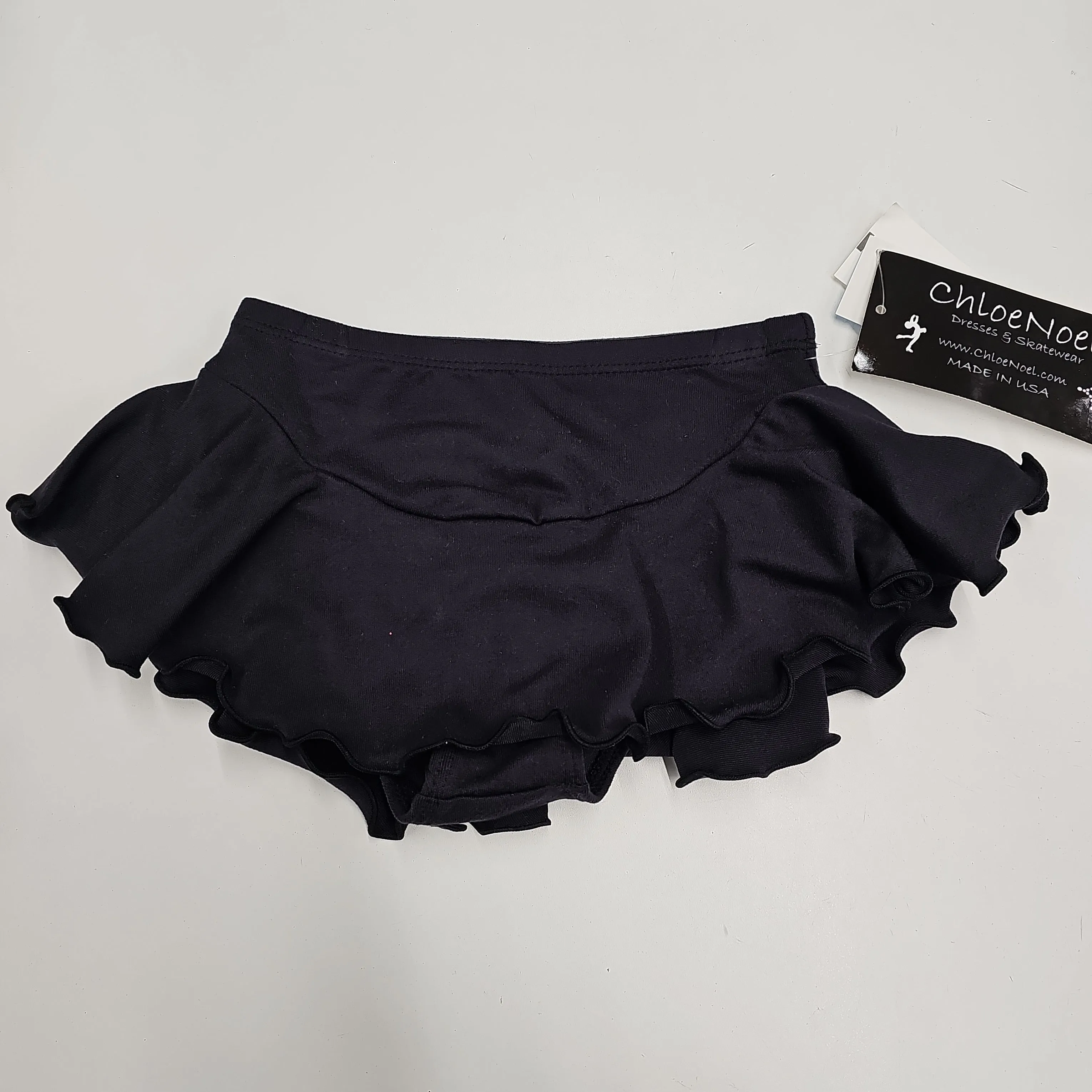 Chloe Noel K02 Black Girls Size XXS New Figure Skating Skirt
