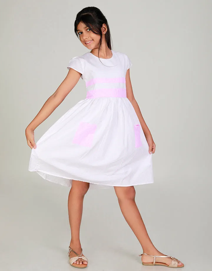 Colour Blocked Kids Dress