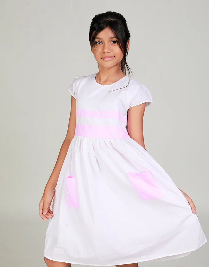 Colour Blocked Kids Dress