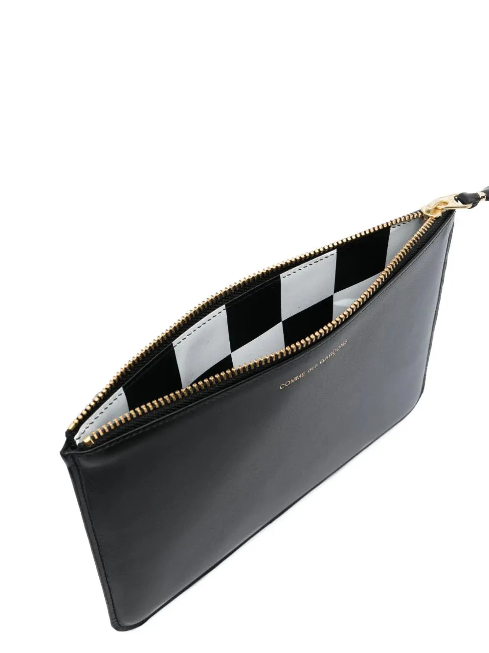 COMME des GARÇONS WALLET Classic Print Check - Black