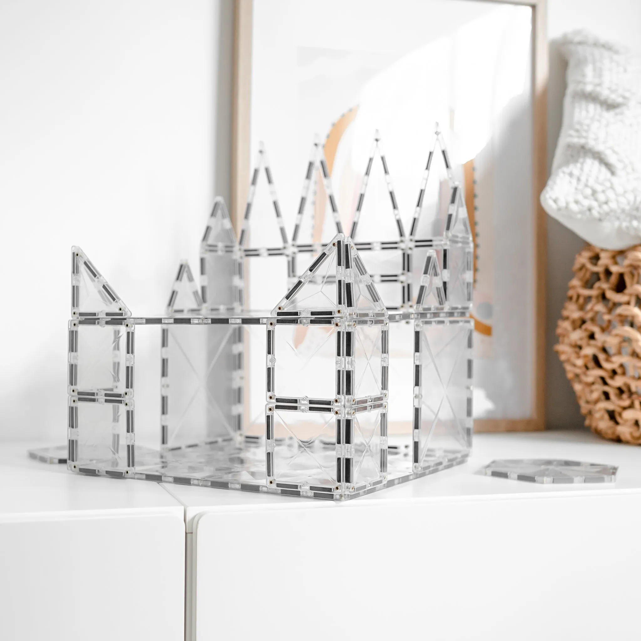 Connetix Tiles - 2 Piece Base Plate Set | Clear