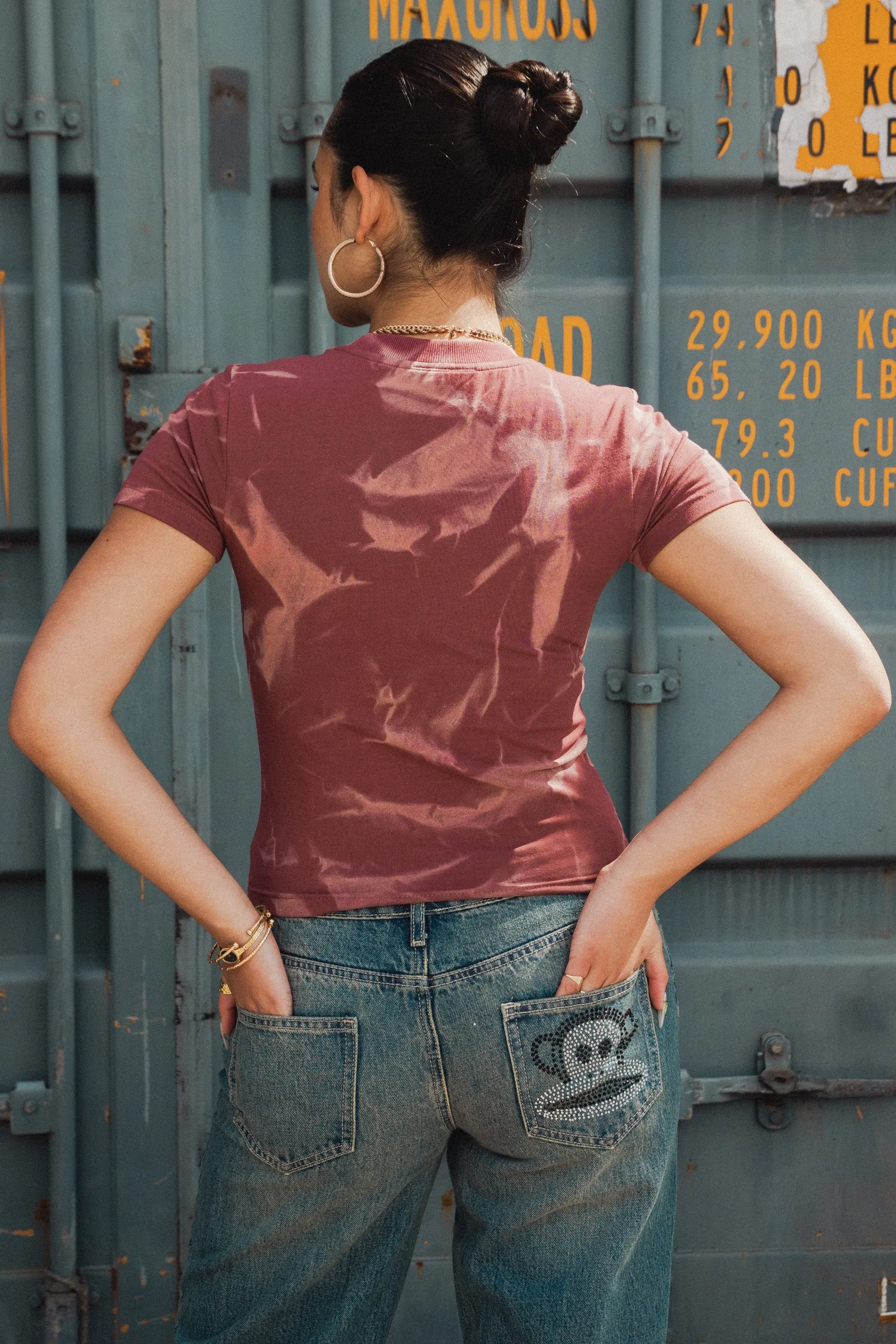 DAISY STREET X PAUL FRANK SPRAY EFFECT SHRUNKEN TEE