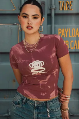 DAISY STREET X PAUL FRANK SPRAY EFFECT SHRUNKEN TEE