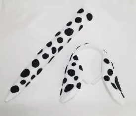 Dalmatian Tail and Ears Headband - Dalmatian Birthday - Dalmatian Costume - Dalmatian Tail - Dalmatian Headband Ears - Dog Ears Headband - Dog Tail - Dress Up - Halloween Costume - Dalmatian Birthday Party