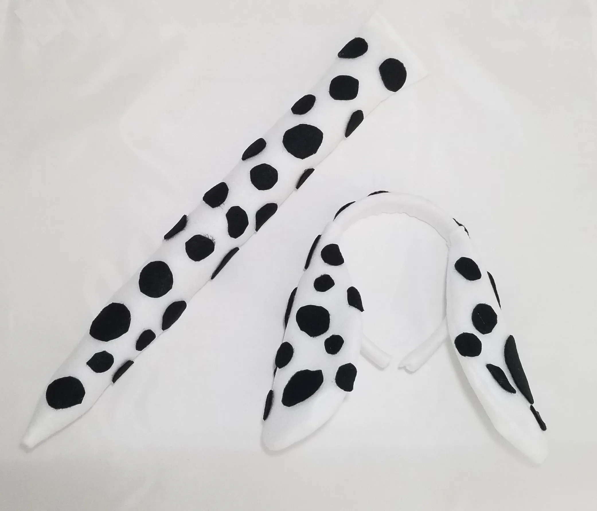 Dalmatian Tail and Ears Headband - Dalmatian Birthday - Dalmatian Costume - Dalmatian Tail - Dalmatian Headband Ears - Dog Ears Headband - Dog Tail - Dress Up - Halloween Costume - Dalmatian Birthday Party