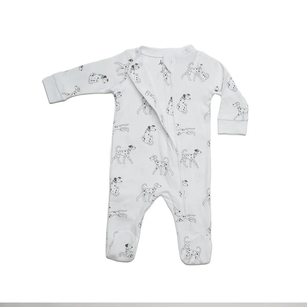 Dalmatians Zipper Footie