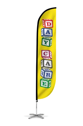 Day Care Feather Flag Blocks