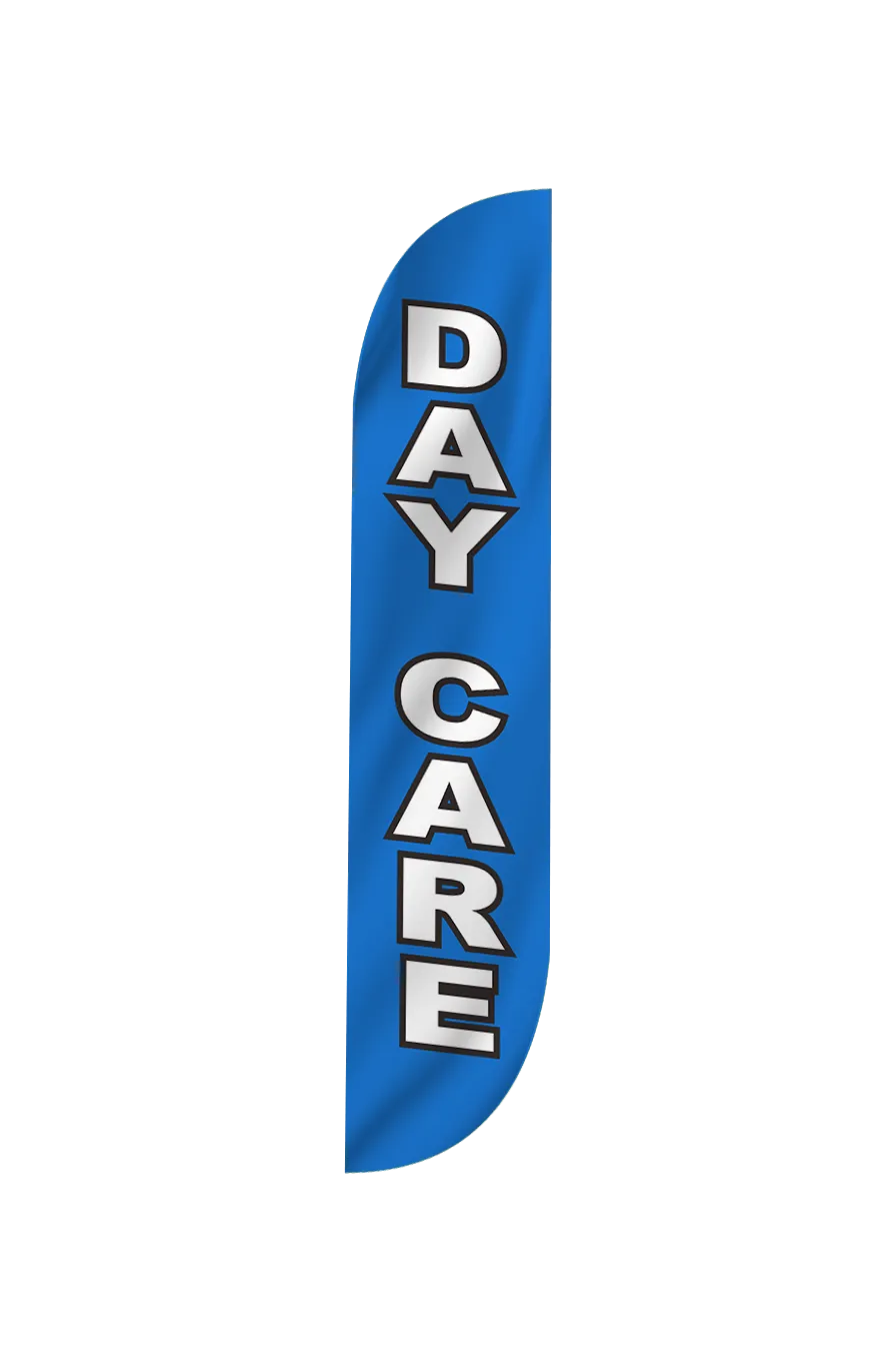 Day Care Feather Flag Blue