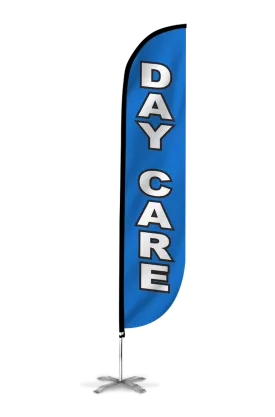 Day Care Feather Flag Blue
