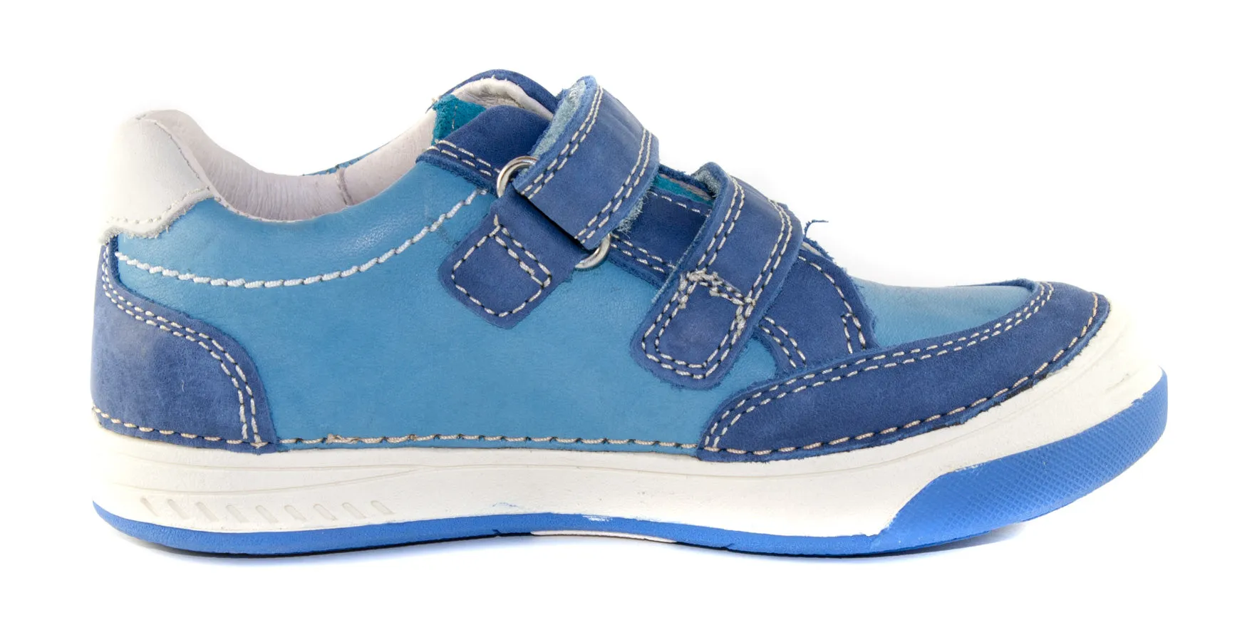 D.D. Step little kid boy shoes bermuda blue with stripes size US 8.5-12