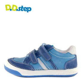 D.D. Step little kid boy shoes bermuda blue with stripes size US 8.5-12